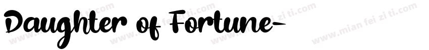 Daughter of Fortune字体转换